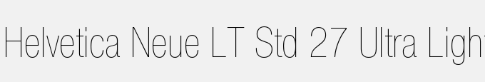Helvetica Neue LT Std 27 Ultra Light Condensed